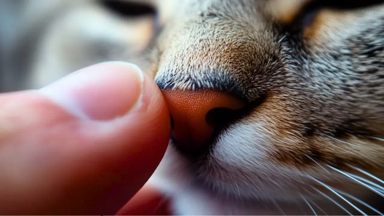 Cats just tolerate nose boops