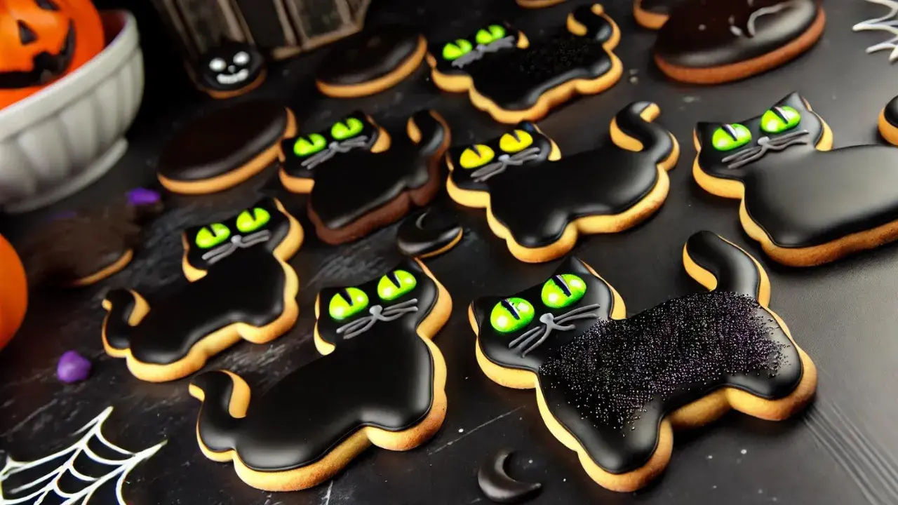 Mysterious Black Cat Cookies