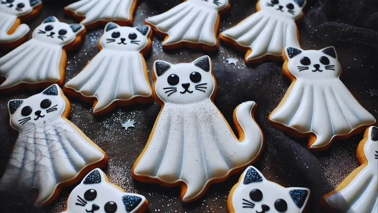 Ghost Cat Cookies
