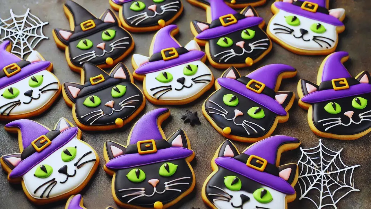 Witch Cat Cookies